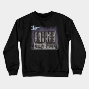 Haunted BUNN Building Crewneck Sweatshirt